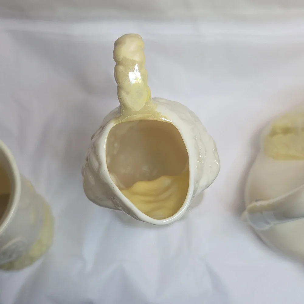 Belleek Erne Vase, Undine Water Maiden Girl Creamer, Swan Creamer - Picture 4 of 11